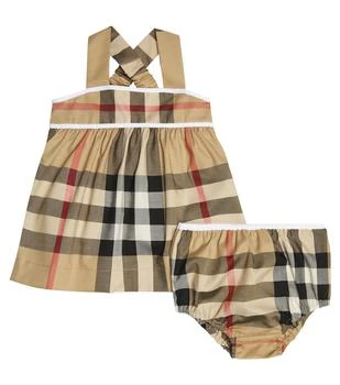 Burberry | 婴幼儿 — 格纹连衣裙与灯笼裤套装,商家MyTheresa CN,价格¥2270