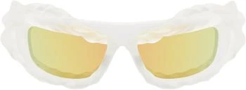 推荐SSENSE Exclusive White Twisted Sunglasses商品