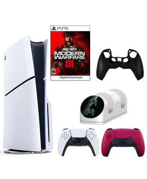 PS5 COD Console with Extra Red Dualsense Controller, Dual Charging Dock and Silicone Sleeve