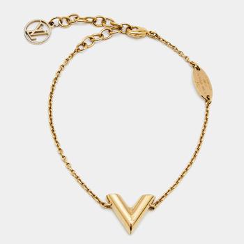 lv手链多少钱, [二手商品] Louis Vuitton | Louis Vuitton Gold Tone Essential V Bracelet商品图片 满1件减$100, 满减