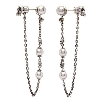 Alexander McQueen | Pearl Skull Earrings,商家Italist,价格¥2717