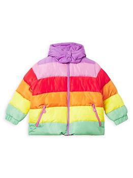 商品Stella McCartney | Little Girl's & Girl's Rainbow Striped Puffer Jacket,商家Saks Fifth Avenue,价格¥1297图片