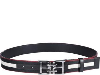 Bally | Bally Striped Reversible B-Buckle Belt商品图片,5.7折