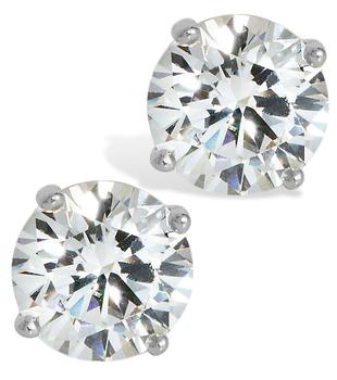 商品Savvy Cie Jewels | 14Kt White Gold / Ss 7Mm Swarovski Crystal Stud Earrings,商家Premium Outlets,价格¥466图片