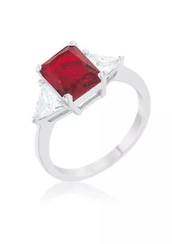 JGI | Classic Ruby Rhodium Engagement Ring,商家Belk,价格¥340