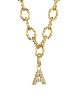商品Roberto Coin | Princess Charms 18K Yellow Gold & Diamond Initial Charm,商家Saks Fifth Avenue,价格¥8316图片