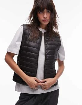 Mango | Mango water repellent padded gilet in black,商家ASOS,价格¥352