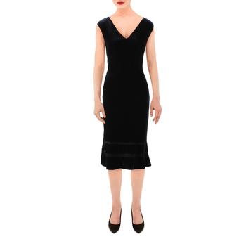 拉夫劳伦连衣裙是什么牌子, Ralph Lauren | Lauren Ralph Lauren Womens Beekman Velvet V-Neck Cocktail Dress商品图片 1.6折