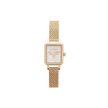 Olivia Burton | Women's Lucky Bee Gold-Tone Mesh Bracelet Watch, 20mm商品图片,7折