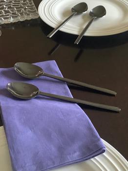 商品Vibhsa | Vibhsa Black Silverware Table Spoon Flatware set of 6,商家Premium Outlets,价格¥251图片