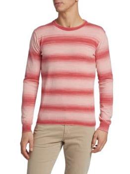 Saks Fifth Avenue | Slim Fit Ombré Striped Crewneck Sweater商品图片,2.5折