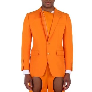 推荐Men's Deep Orange Grain De Poudre English-Fit Tuxedo Jacket商品