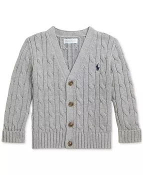 Ralph Lauren | Baby Boys Cotton Cable-Knit Cardigan,商家Macy's,价格¥389