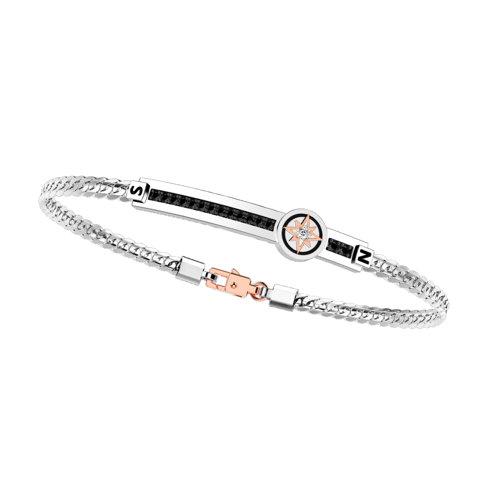 商品Zancan | 18K rose and white gold bracelet with diamonds.,商家Zancan Gioielli,价格¥17013图片