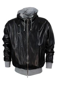 商品BARBA NAPOLI | Barba Napoli Hooded Bomber Jacket Soft Leather,商家Italist,价格¥6052图片