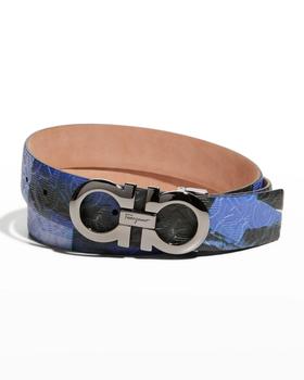 美国菲拉格慕腰带, Salvatore Ferragamo | Men's Double Adjustable Leather Gancini Belt商品图片 