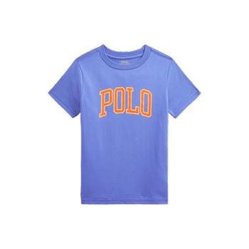 推荐Polo Ralph Lauren Kids Blue Logo Cotton Jersey T-Shirt, Size 5Y商品