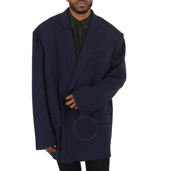 Balenciaga | Navy Wool Single-Breasted Blazer Jacket,商家Jomashop,价格¥5771