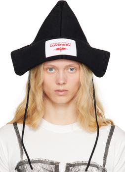 timelesz着用【Charles Jeffrey Loverboy】PAPER BOAT BEANIE PAPER BOAT BEANIE in BLACK