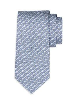 Salvatore Ferragamo | Aris Elephant-Print Silk Tie,商家Saks Fifth Avenue,价格¥1770