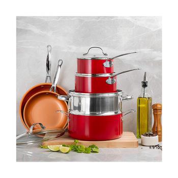 Gotham Steel | CLOSEOUT! Non-Stick Ti-Ceramic 10 Piece Round Cookware Set商品图片,5.9折×额外7折, 额外七折