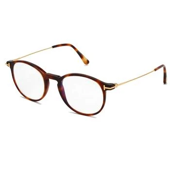 Tom Ford | Tom Ford Men's Eyeglasses - Blonde Havana Round Full-Rim Frame, 49 mm | FT5759-B 053,商家My Gift Stop,价格¥574