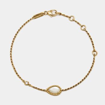 商品Boucheron Serpent Boheme Mother of Pearl Diamond 18k Yellow Gold XS Motif Bracelet,商家The Luxury Closet,价格¥10126图片