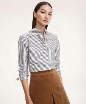 推荐Classic-Fit Non-Iron Stretch Supima® Cotton Bengal Stripe Dress Shirt商品