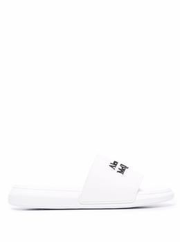Alexander McQueen | White Logo Pool Slides in Rubber商品图片,9折