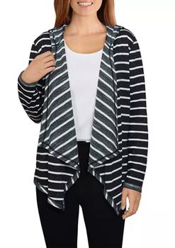 推荐Women's Multi Colored Reverse Loop Stripe Cardigan商品