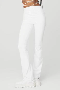 Alo | Airbrush High-Waist Cinch Flare Legging - White,商家Alo yoga,价格¥353