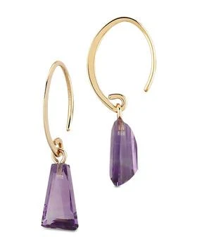 Bloomingdale's | Amethyst Drop Threader Hoop Earrings in 14K Yellow Gold - 100% Exclusive,商家Bloomingdale's,价格¥1106