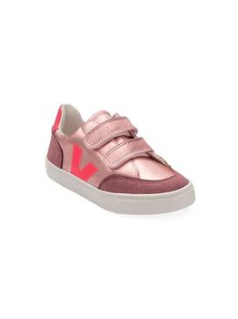 Veja | Baby's, Little Girl's & Girl's Metallic Leather Grip-Tape Sneakers商品图片,