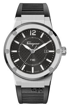 菲拉格慕手表, Salvatore Ferragamo | Men's F-80 Silicone Strap Watch, 44mm商品图片 5折