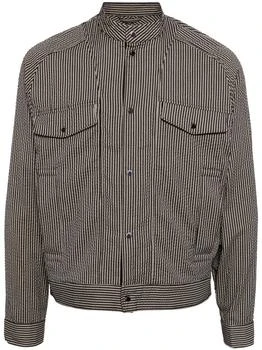 Emporio Armani | EMPORIO ARMANI - Striped Cotton Blouson Jacket,商家Tessabit HK,价格¥2045