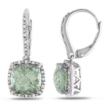 商品Julianna B | Green Quartz and Diamond Earrings,商家Lord & Taylor,价格¥1739图片