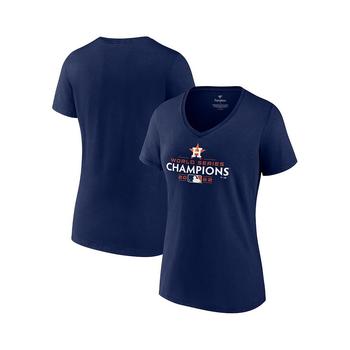 Fanatics | Women's Branded Navy Houston Astros 2022 World Series Champions Champions Logo V-Neck T-shirt商品图片,