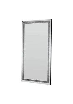 商品Floor Mirror with Faux Diamond Inlays and LED Trim, Silver,商家Belk,价格¥5302图片