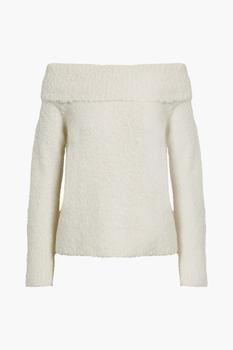 推荐Leya off-the-shoulder bouclé-knit sweater商品