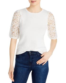 Tahari | Lace Sleeve Sweater商品图片,6折, 满$100享8折, 满折