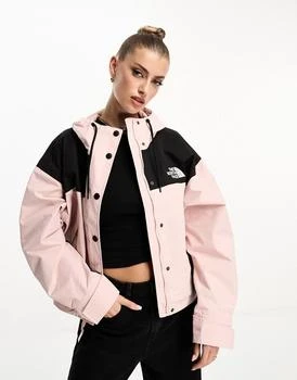 推荐The North Face Reign On waterproof jacket in pink and black商品