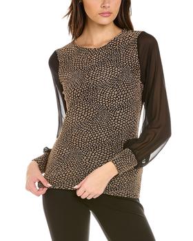 Vince Camuto Specialty Size, Vince Camuto | Vince Camuto Animal Texture Top商品图片 4.3折