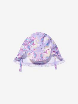 Soli Swim | Baby Girls Unicorn Sun Protective Hat (UPF50+) in Purple,商家Childsplay Clothing,价格¥151