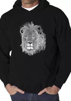 推荐Word Art Graphic Lion Hooded Sweatshirt商品