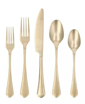 Fortessa | Ellsie Antiqued Champagne 20-Pc. Flatware Set, Service For 4,商家Macy's,价格¥1030