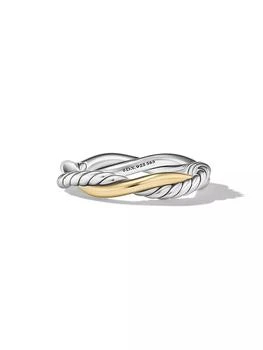 David Yurman | Petite Infinity Band Ring in Sterling Silver with 14K Yellow Gold,商家Saks Fifth Avenue,价格¥2944