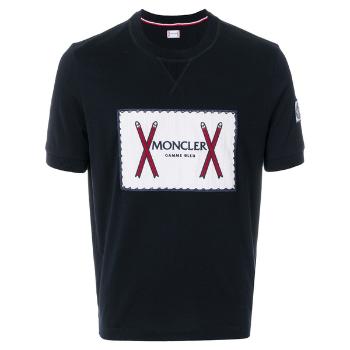 Moncler | MONCLER 男士黑色棉质短袖T恤 8010800-829D1-781商品图片,独家减免邮费