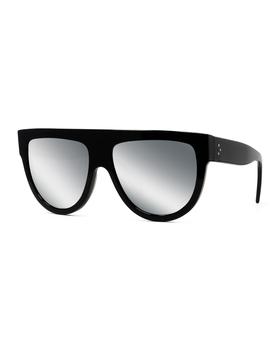 Celine | Flattop Gradient Shield Sunglasses, Black Pattern商品图片,