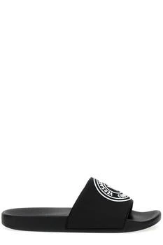 推荐Versace Jeans Couture Logo Embossed Flat Slides商品