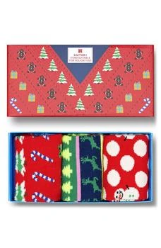Happy Socks | Kids' Assorted 3-Pack Holiday Crew Socks Gift Box,商家Nordstrom Rack,价格¥120